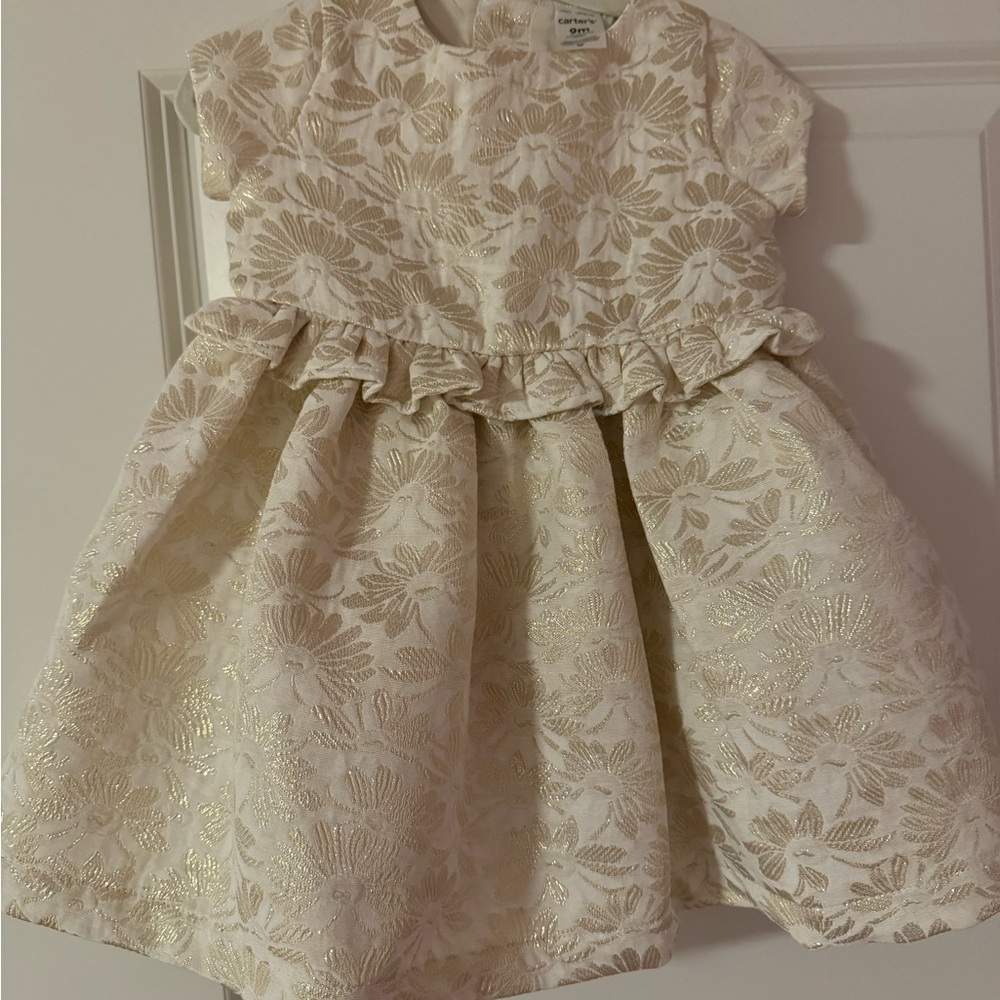 Carters cream and gold dress